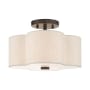 Livex Lighting Solstice 2 Light 13" Wide Semi-Flush Ceiling Fixture English Bronze