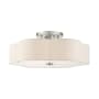 Livex Lighting Solstice 6 Light 28" Wide Semi-Flush Ceiling Fixture Brushed Nickel