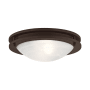 Livex Lighting Ariel 2 Light Flush Mount Ceiling Fixture Bronze