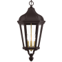 Livex Lighting Morgan 3 Light 11" Wide Pendant with Glass Panel Shades Bronze