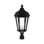 Livex Lighting Morgan 3 Light 25" Tall Post Light Textured Black / Antique Silver Finish Cluster