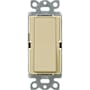 Lutron Claro Single Pole Designer Switch with Locator Light Ivory