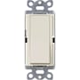 Lutron Claro Single Pole Designer Switch with Locator Light Light Almond