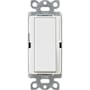 Lutron Claro Single Pole Designer Switch with Locator Light White