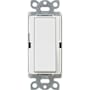 Lutron Claro 120 Volt 15 Ampere 3-Way Designer Switch with Locator Light White