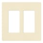 Lutron Claro Two Gang Designer Wall Plate Almond