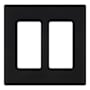 Lutron Claro Two Gang Designer Wall Plate Black