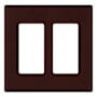 Lutron Claro Two Gang Designer Wall Plate Brown