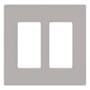 Lutron Claro Two Gang Designer Wall Plate Gray