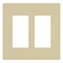 Lutron Claro Two Gang Designer Wall Plate Ivory