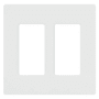 Lutron Claro Two Gang Designer Wall Plate White