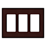 Lutron Claro Three Gang Designer Wall Plate Brown