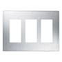 Lutron Claro Three Gang Designer Wall Plate Stainless Steel