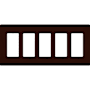 Lutron Claro Five Gang Designer Wall Plate Brown