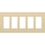 Lutron Claro Five Gang Designer Wall Plate Ivory