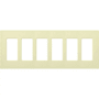 Lutron Claro Six Gang Designer Wall Plate Almond