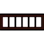 Lutron Claro Six Gang Designer Wall Plate Brown