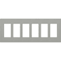 Lutron Claro Six Gang Designer Wall Plate Gray