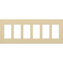 Lutron Claro Six Gang Designer Wall Plate Ivory