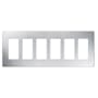Lutron Claro Six Gang Designer Wall Plate Stainless Steel