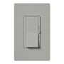 Lutron Diva 450 Watt 120 Volt 3-Way Magnetic Low Voltage Preset Dimmer with Locator Light Gray