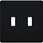 Lutron Fassada Two-Gang wall plate Black