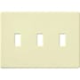Lutron Fassada Three-Gang wall plate Almond