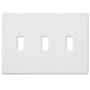 Lutron Fassada Three-Gang wall plate White