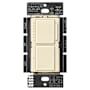 Lutron Maestro LED+ Dual Dimmer and Switch, 75W LED Bulbs, Single Pole Almond