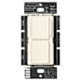 Lutron Maestro LED+ Dual Dimmer and Switch, 75W LED Bulbs, Single Pole Biscuit