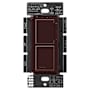 Lutron Maestro LED+ Dual Dimmer and Switch, 75W LED Bulbs, Single Pole Brown