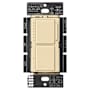 Lutron Maestro LED+ Dual Dimmer and Switch, 75W LED Bulbs, Single Pole Ivory
