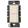 Lutron Maestro LED+ Dual Dimmer and Switch, 75W LED Bulbs, Single Pole Light Almond