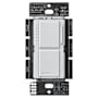 Lutron Maestro LED+ Dual Dimmer and Switch, 75W LED Bulbs, Single Pole Palladium