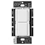 Lutron Maestro LED+ Dual Dimmer and Switch, 75W LED Bulbs, Single Pole White