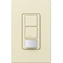 Lutron Maestro Partial-On Dual Circuit Motion Sensor Switch, 6A Light, 120-277V, Single Pole, Ground or Neutral Required Almond