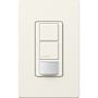 Lutron Maestro Partial-On Dual Circuit Motion Sensor Switch, 6A Light, 120-277V, Single Pole, Ground or Neutral Required Biscuit