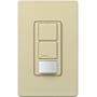 Lutron Maestro Partial-On Dual Circuit Motion Sensor Switch, 6A Light, 120-277V, Single Pole, Ground or Neutral Required Ivory