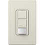 Lutron Maestro Partial-On Dual Circuit Motion Sensor Switch, 6A Light, 120-277V, Single Pole, Ground or Neutral Required Light Almond