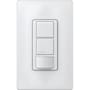 Lutron Maestro Partial-On Dual Circuit Motion Sensor Switch, 6A Light, 120-277V, Single Pole, Ground or Neutral Required Snow White