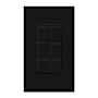 Lutron Nova T 6 Port Blank Insert for Architectural Style Accessories Black