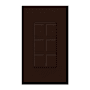 Lutron Nova T 6 Port Blank Insert for Architectural Style Accessories Brown