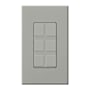 Lutron Nova T 6 Port Blank Insert for Architectural Style Accessories Gray