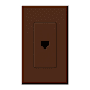 Lutron Nova T Single RJ11 Cable Jack wall plate Insert with Single Gang wall plate Sienna