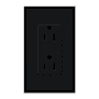 Lutron Architectural 125 Volt 15 Ampere Duplex Receptacle for Non-Dimming Use Black