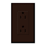 Lutron Architectural 125 Volt 15 Ampere Duplex Receptacle for Non-Dimming Use Brown