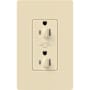 Lutron 125 Volt 15 Ampere Dual Dimmable Tamper Resistant Receptacle from the Architectural Series Beige