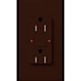 Lutron Architectural 15A Tamper-Resistant GFCI Duplex Receptacle, Self-Testing, 125V, Wall Plate Included Matte Brown
