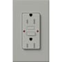 Lutron Architectural 15A Tamper-Resistant GFCI Duplex Receptacle, Self-Testing, 125V, Wall Plate Included Gray
