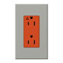 Lutron Architectural 125 Volt 15 Ampere Isolated Ground Duplex Receptacle Gray